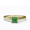 varitsa-jewellers - Solitaire Gold Engagement with 0.35ct Princess Cut Emerald - 01SG03E